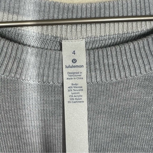 Lululemon Womens Bring it Backbend Heathered Alpine Cashmere Blend Sweater - Picture 5 of 9